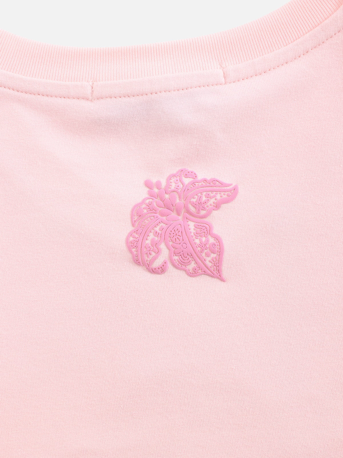 Floral Graphic Baby Tee Pink - Aelfric Eden