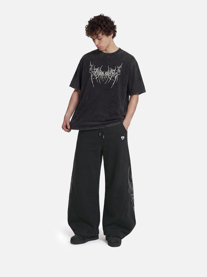 Thorn Emblem Washed Tee Black - Aelfric Eden