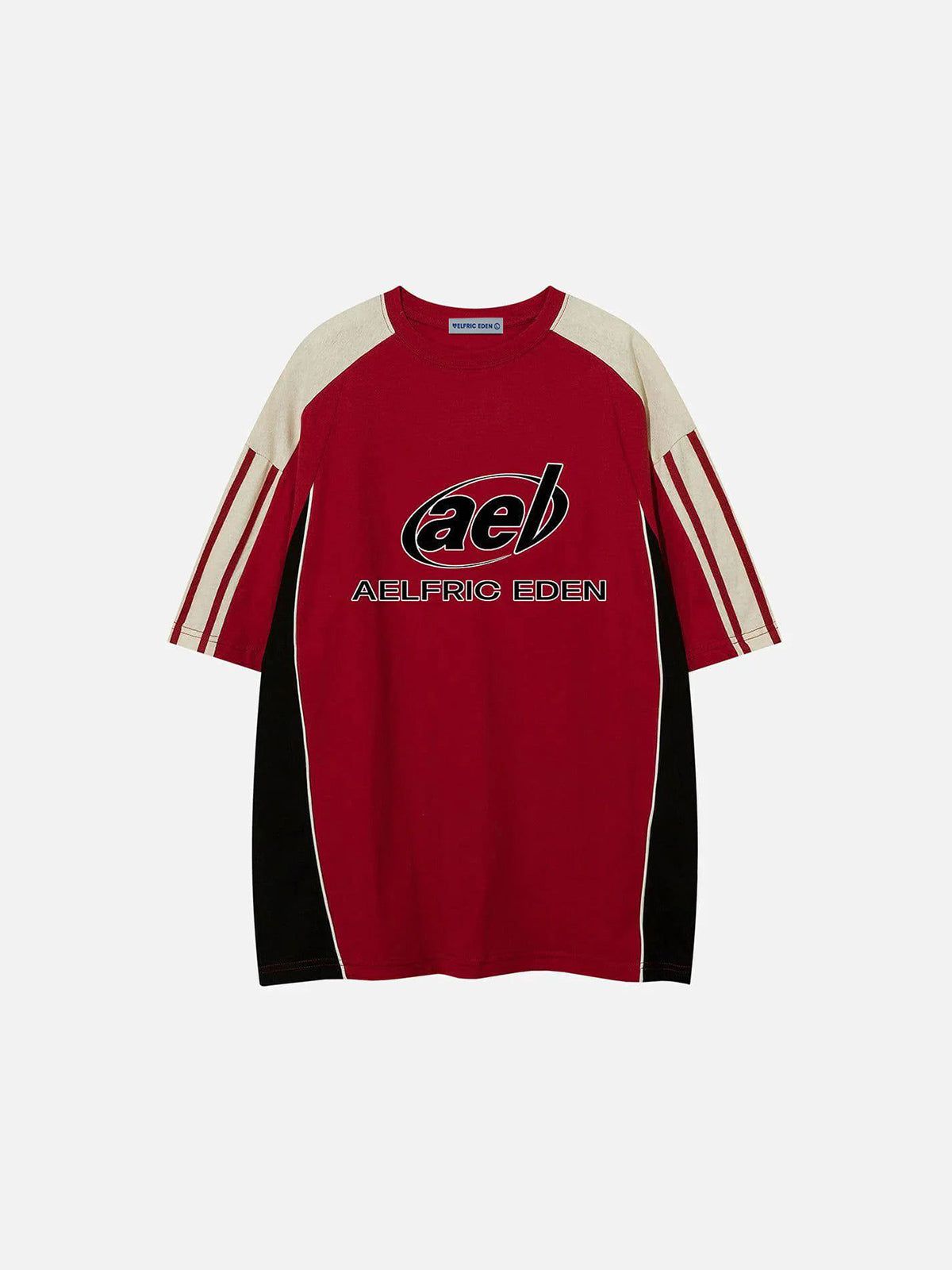 Color Block Speedway Tee Red - Aelfric Eden