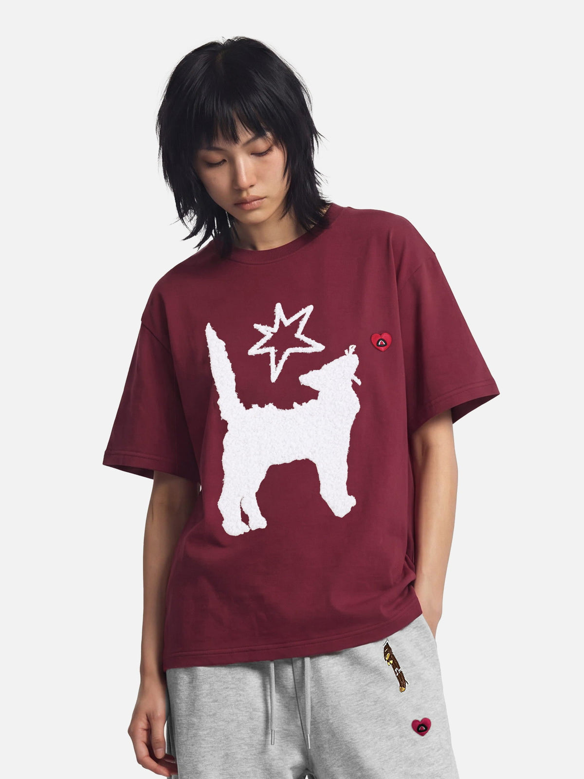 Fuzzy Cat Star Tee Red - Aelfric Eden