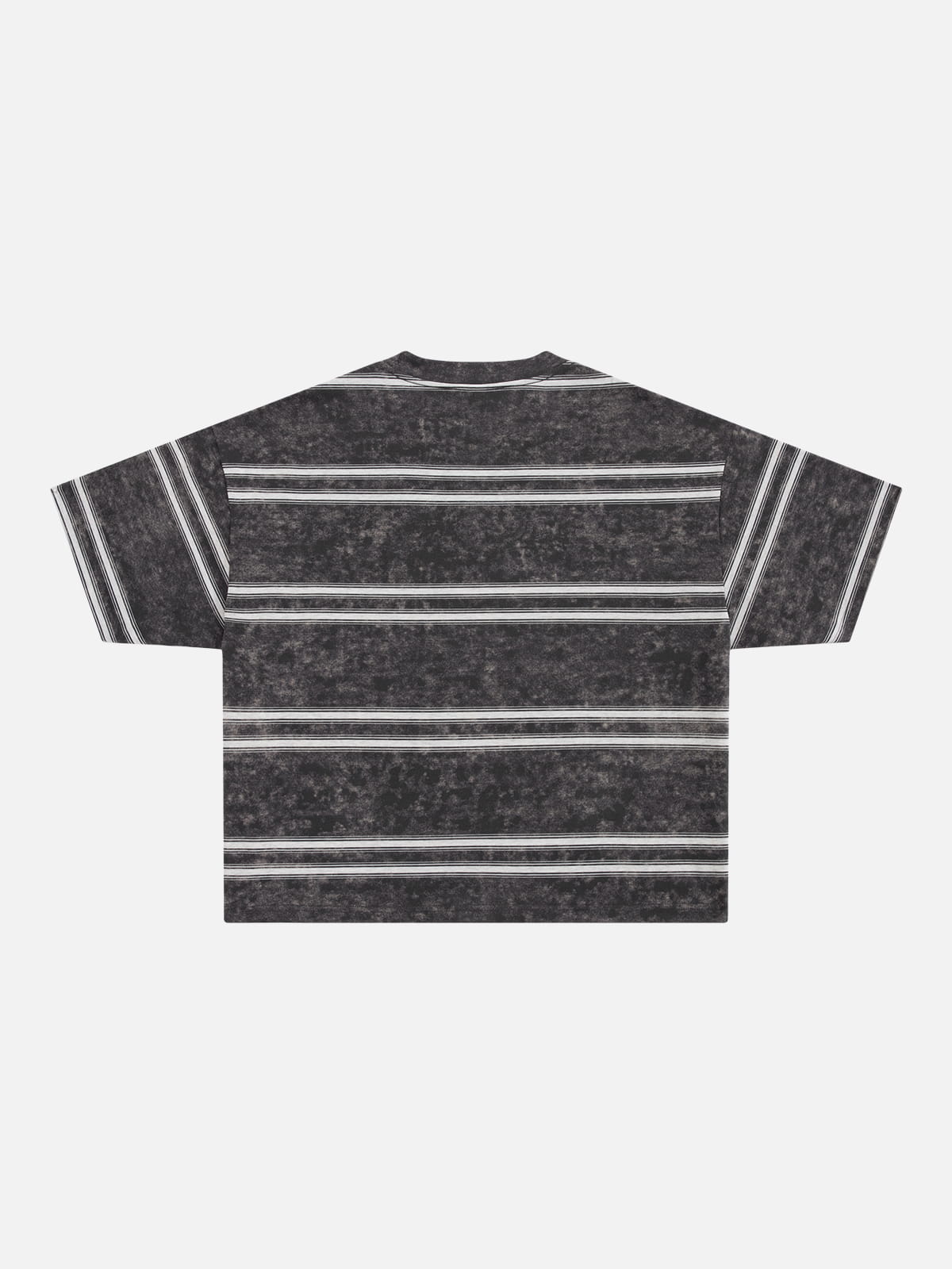Boxy Stripe Washed Tee Grey - Aelfric Eden