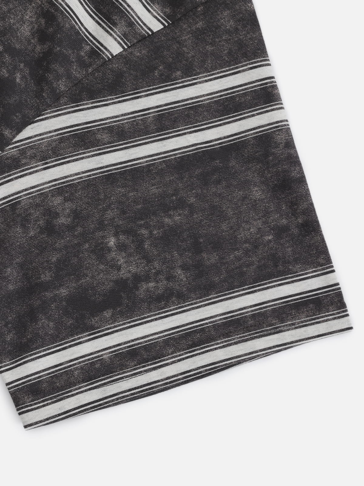 Boxy Stripe Washed Tee Grey - Aelfric Eden