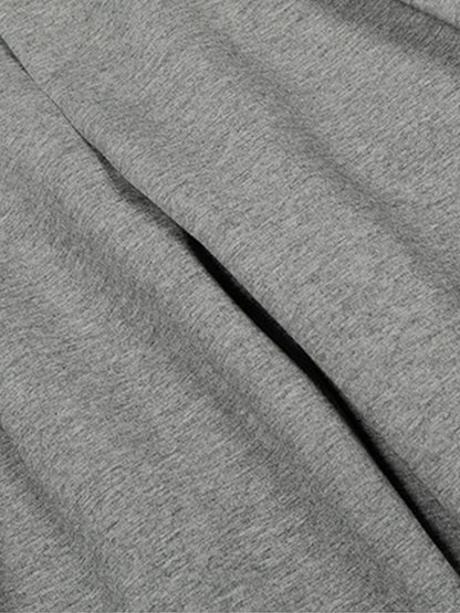 Plaid Waist Pleated Sweatpants Grey - Aelfric Eden