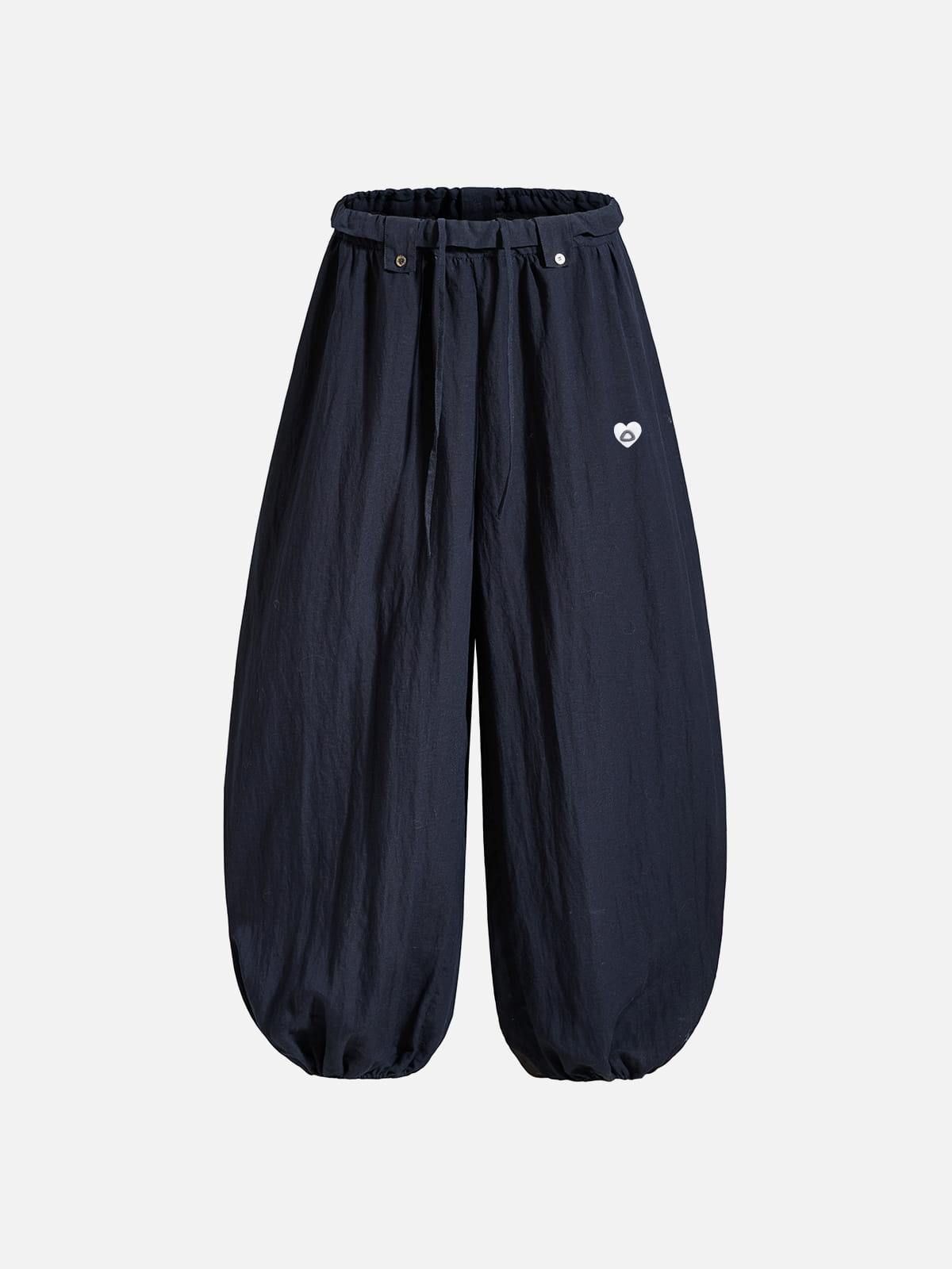 Balloon Drawstring Baggy Barrel Sweatpants Dark Blue - Aelfric Eden