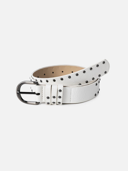 Studded Buckle Belt White - Aelfric Eden