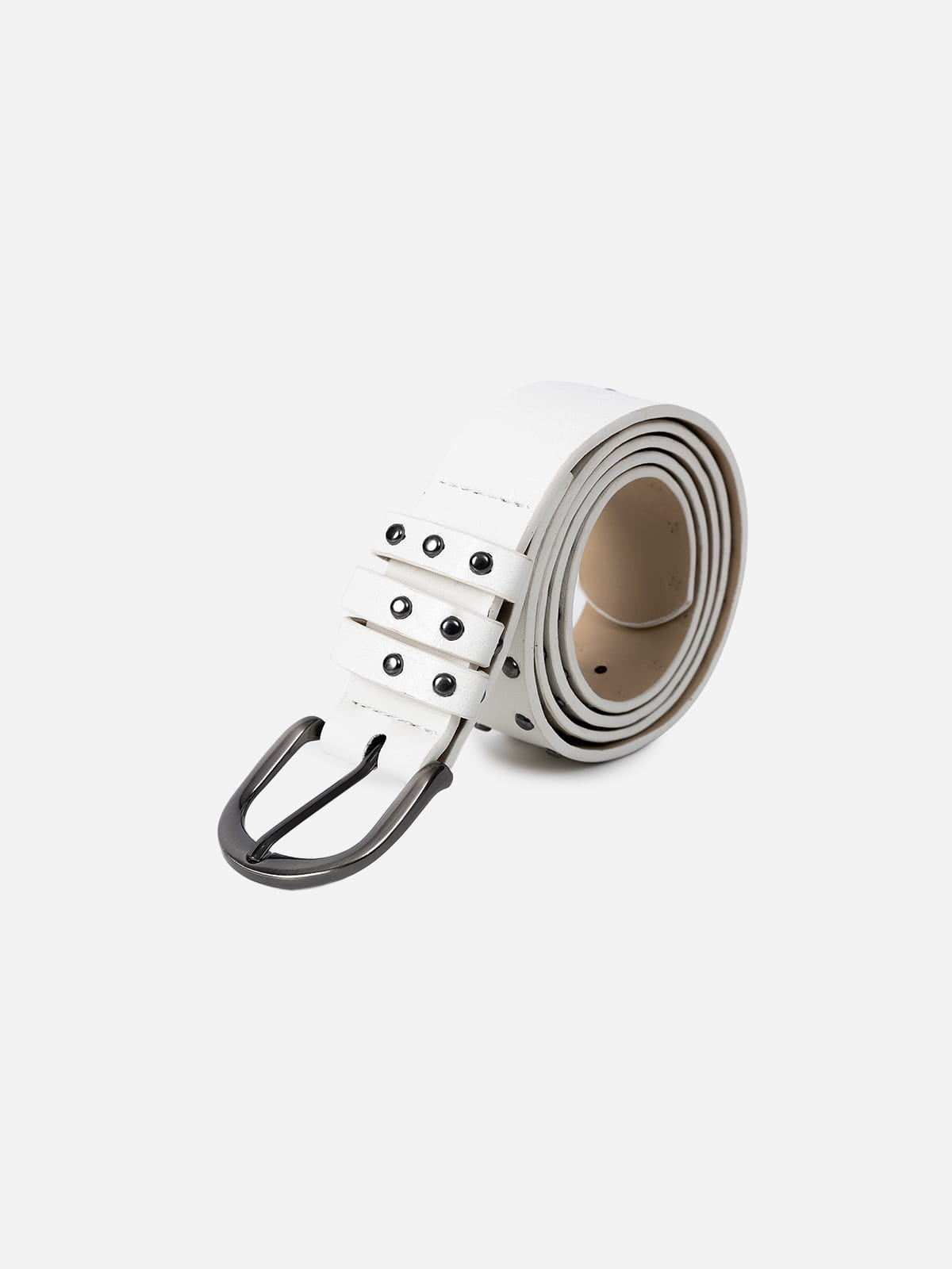 Studded Buckle Belt White - Aelfric Eden