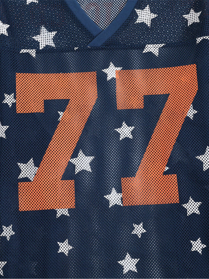 Star Mesh Jersey Tee Dark Blue - Aelfric Eden