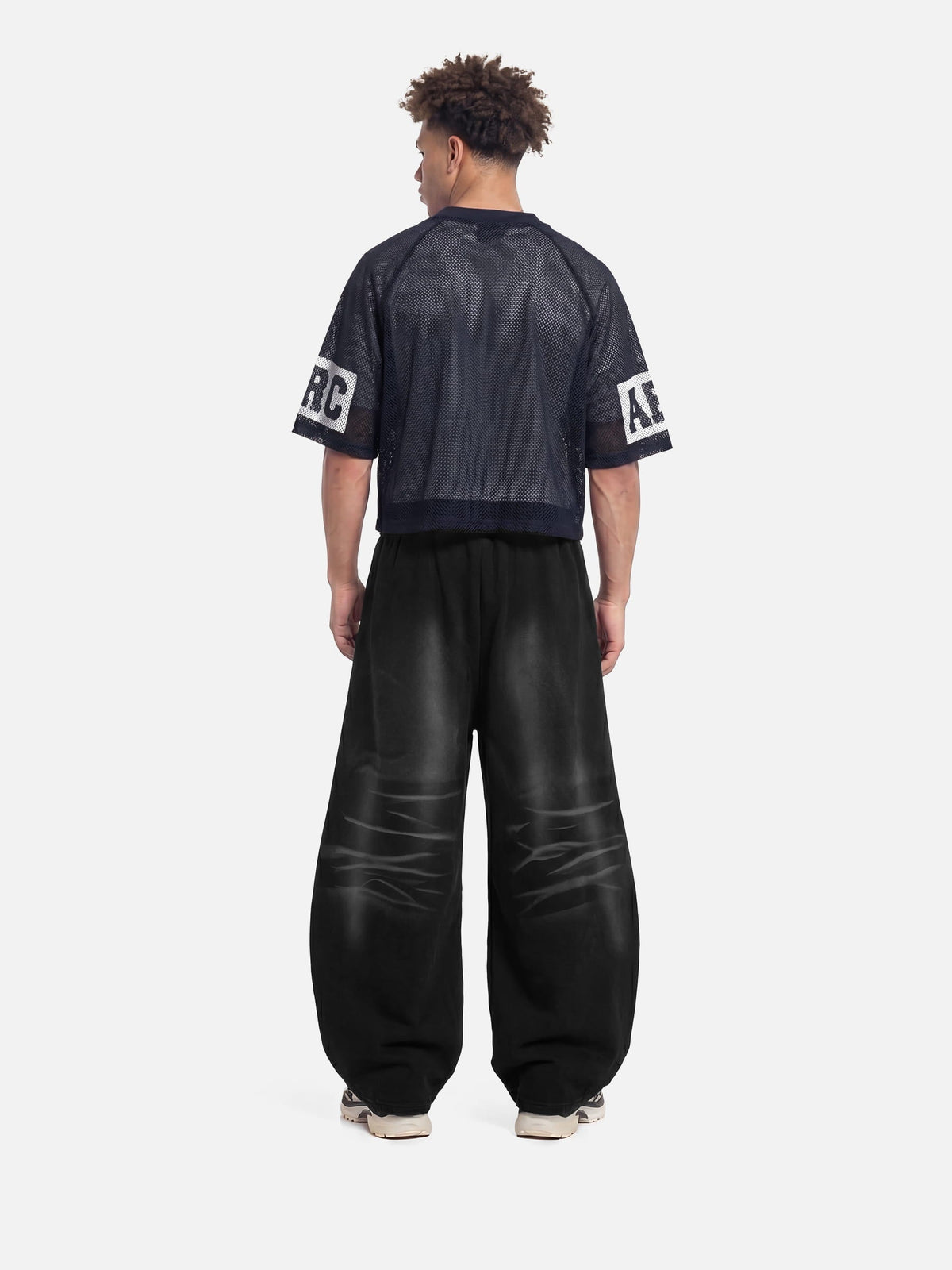 Boxy Mesh 77 Jersey Tee Dark Blue - Aelfric Eden