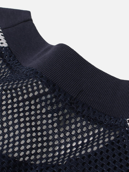 Boxy Mesh 77 Jersey Tee Dark Blue - Aelfric Eden