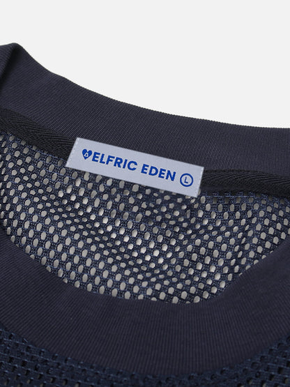 Boxy Mesh 77 Jersey Tee Dark Blue - Aelfric Eden