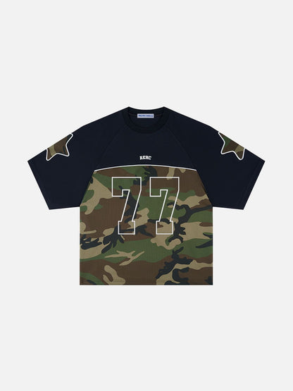 77 Camouflage Football Jersey Black - Aelfric Eden