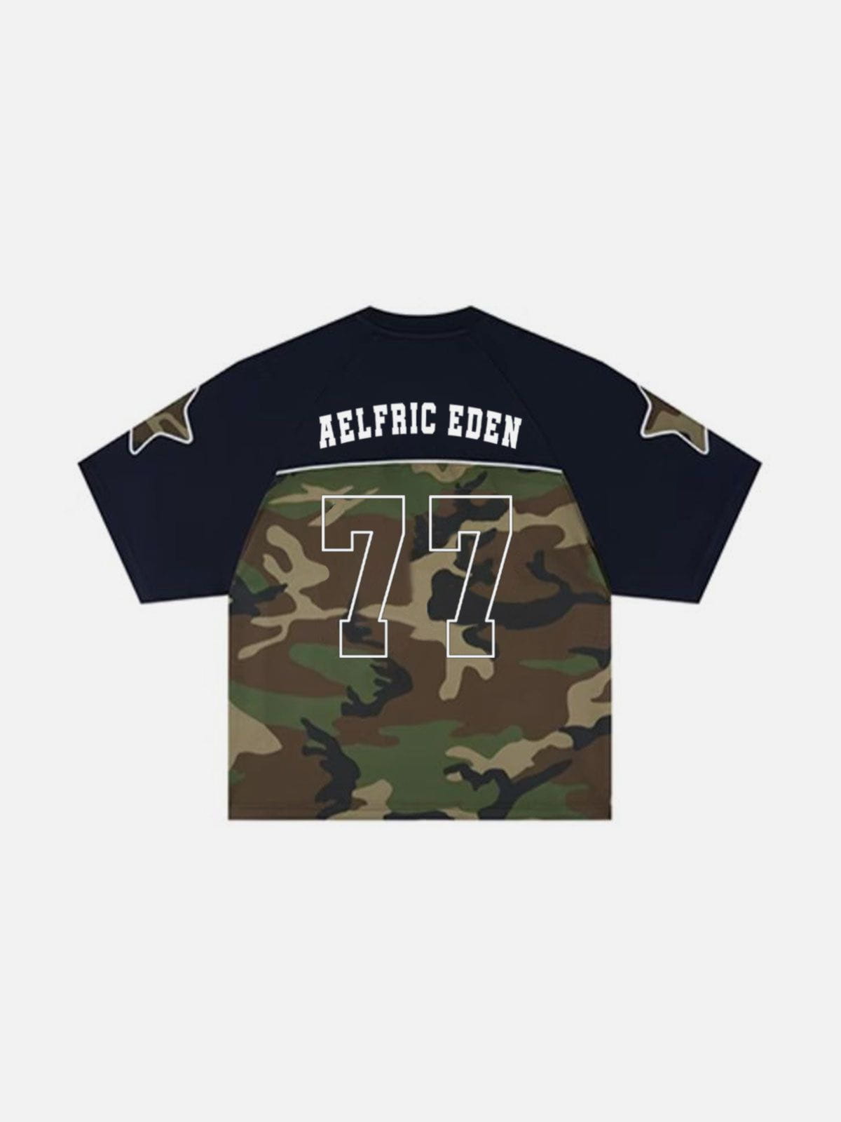 77 Camouflage Football Jersey Black - Aelfric Eden