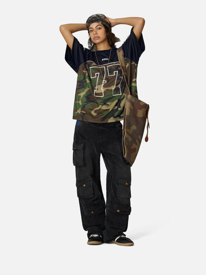 77 Camouflage Football Jersey Black - Aelfric Eden