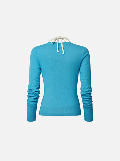 Polka Dot Layered Long Sleeve Tee Blue - Aelfric Eden