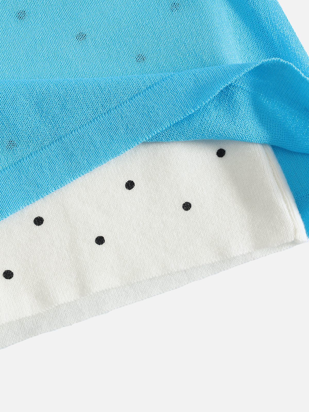 Polka Dot Layered Long Sleeve Tee Blue - Aelfric Eden