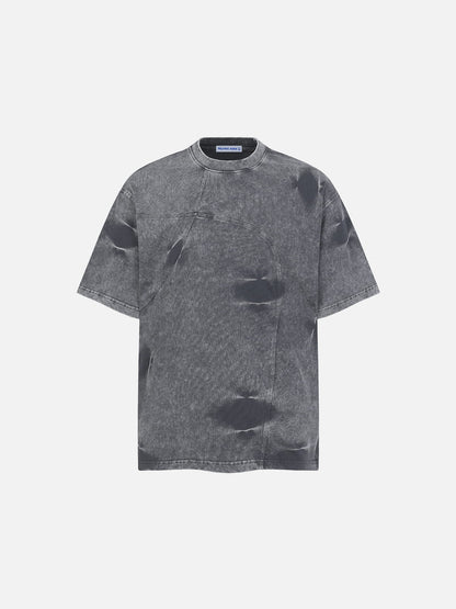 Washed Panel Tee Grey - Aelfric Eden
