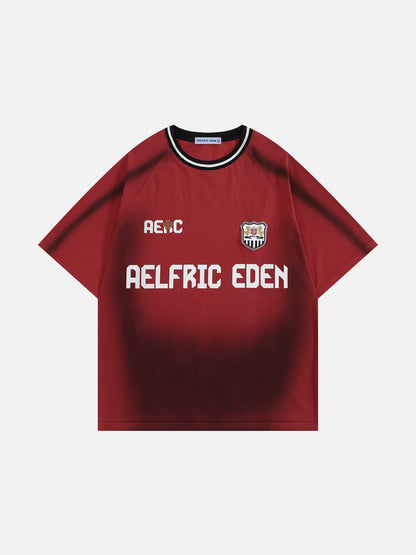Washed Crest Tee Red - Aelfric Eden