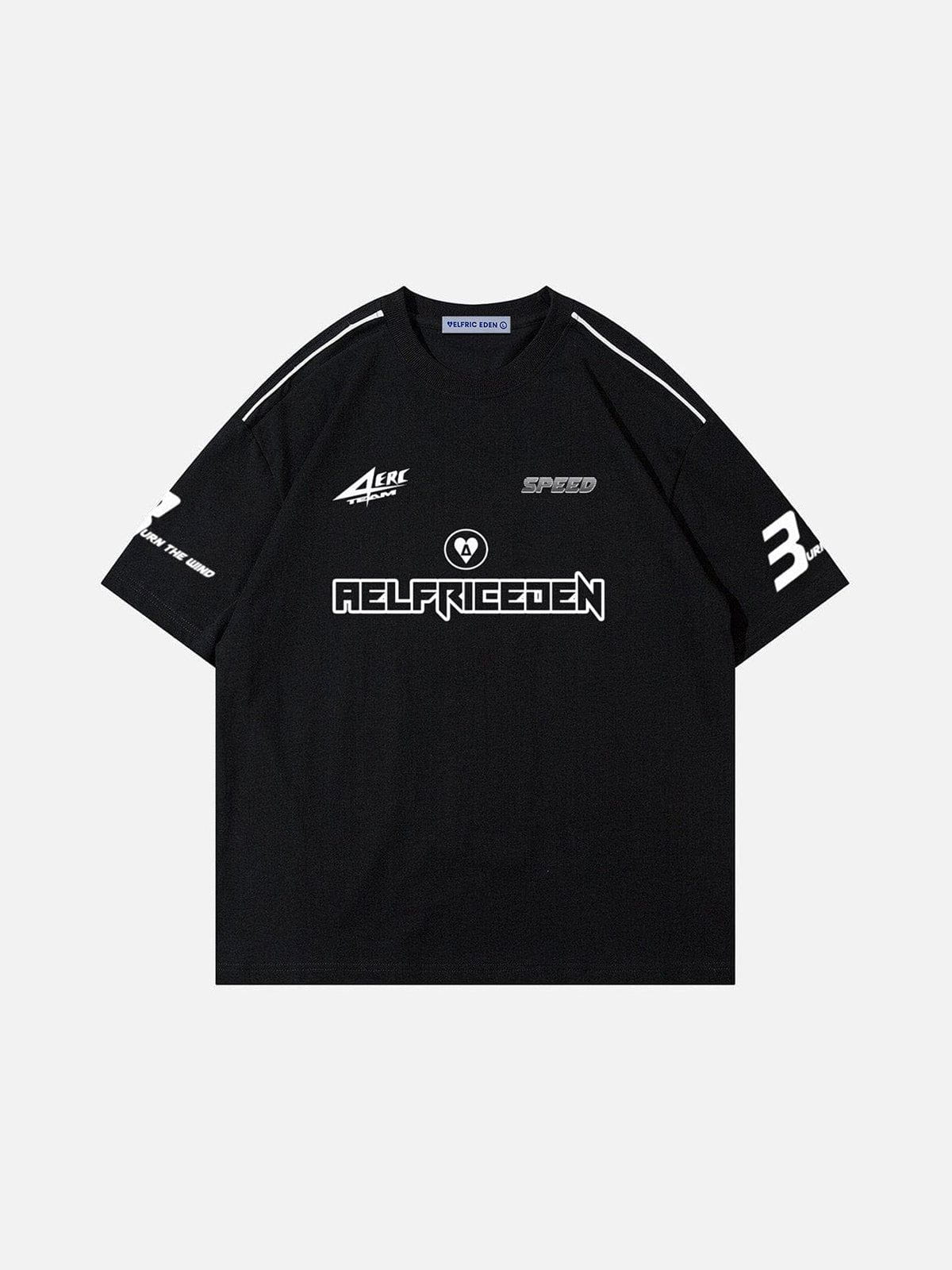 Racing Sport Style Tee Black - Aelfric Eden