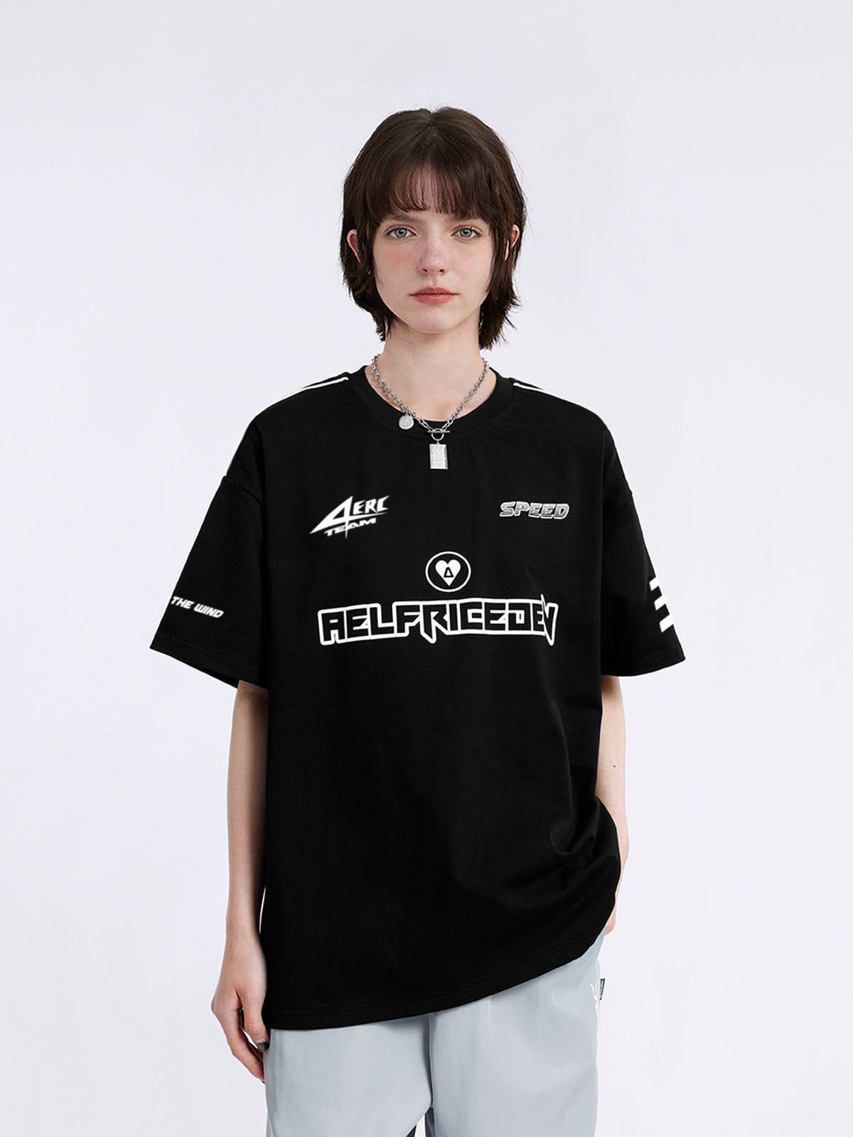 Racing Sport Style Tee Black - Aelfric Eden