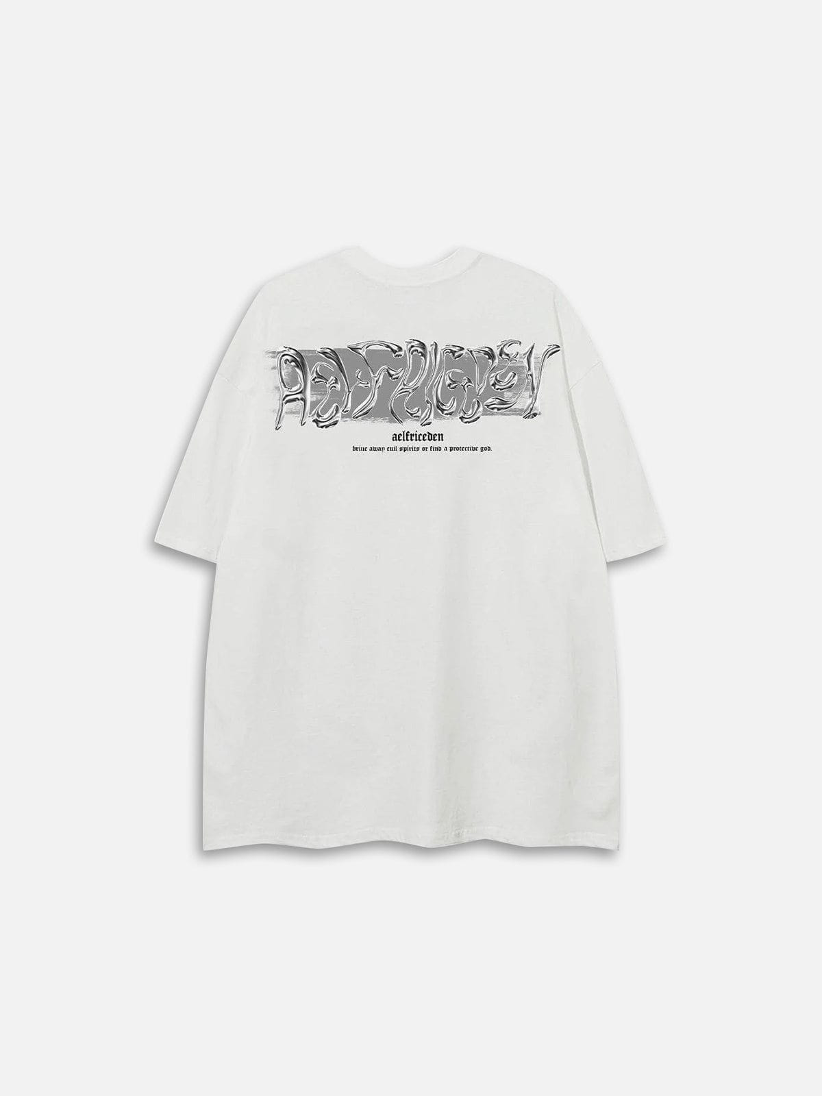 Flaming Heart Print Tee White - Aelfric Eden