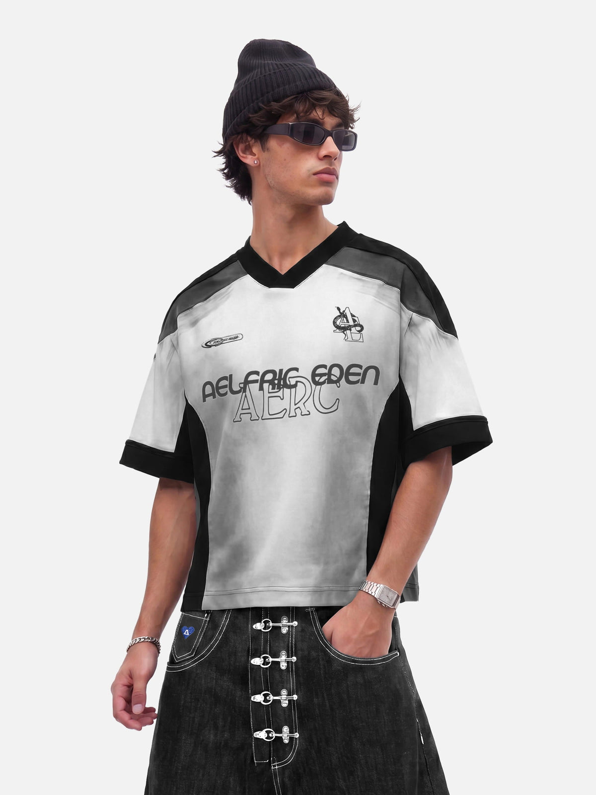Super Boxy Panel Jersey Tee Grey - Aelfric Eden