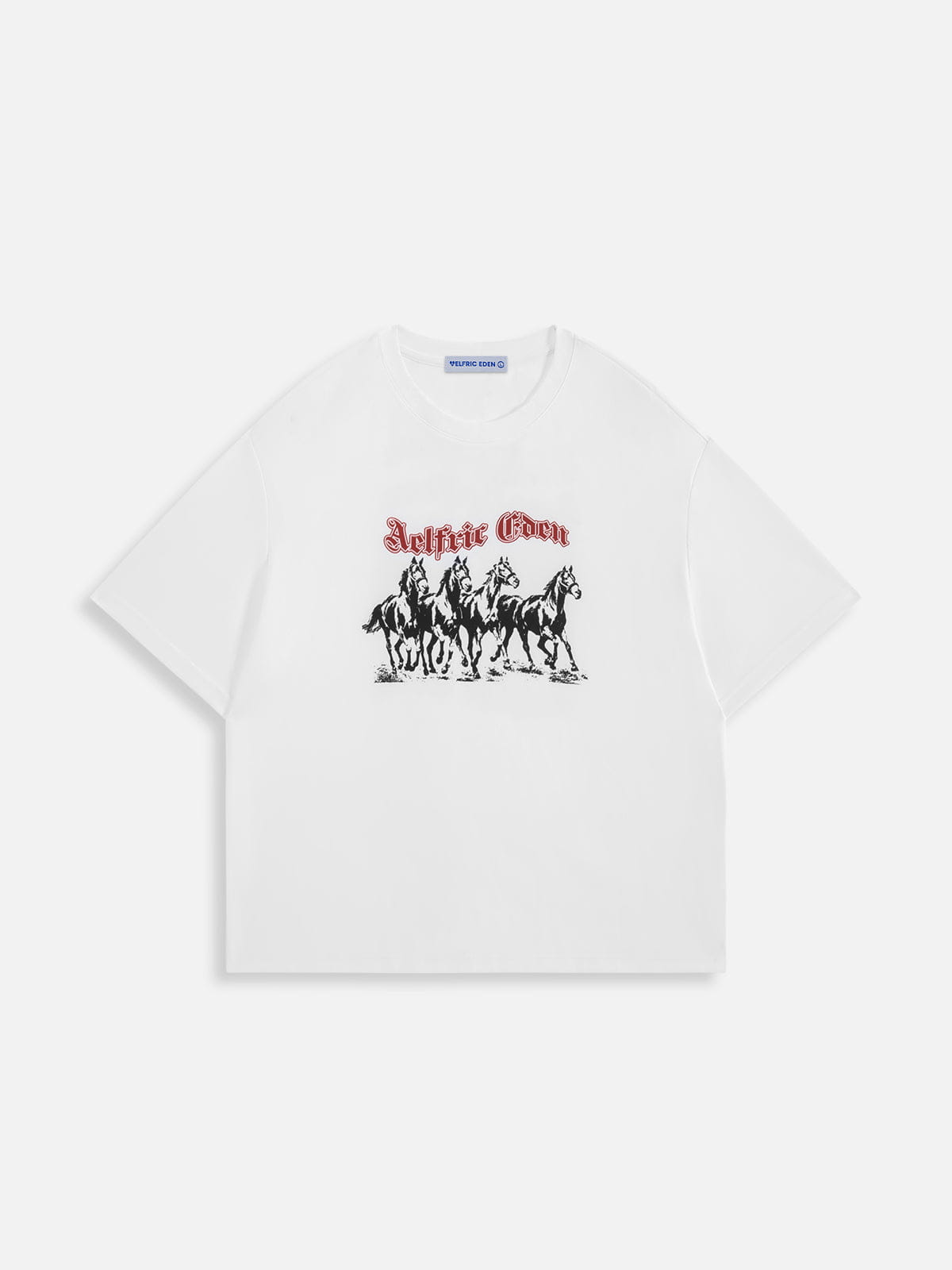 Boxy Horse Graphic Tee White - Aelfric Eden