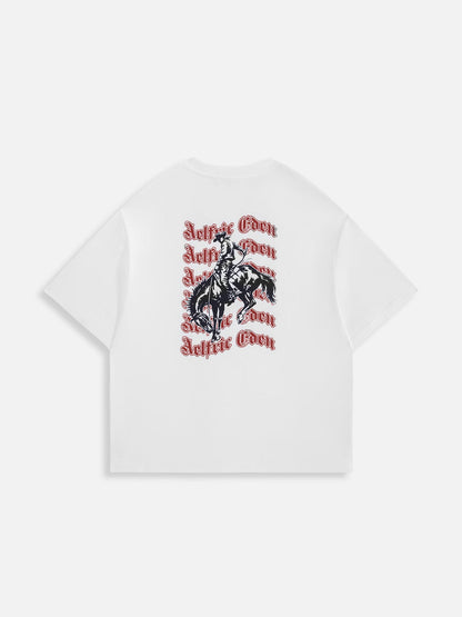 Boxy Horse Graphic Tee White - Aelfric Eden