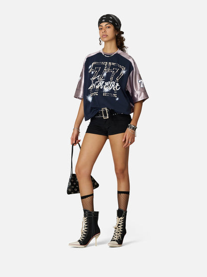 Pearl Number Football Jersey Blue - Aelfric Eden