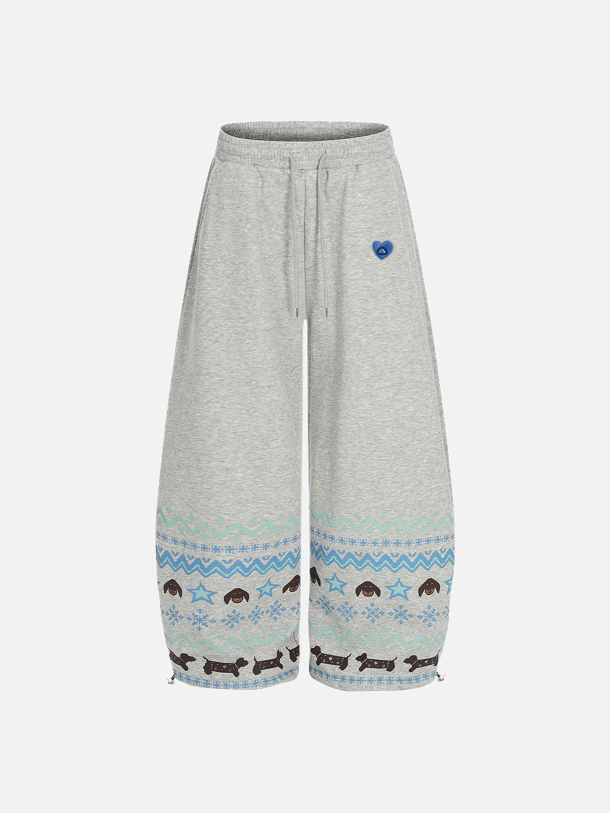 Dachshund Baggy Barrel Sweatpants Grey - Aelfric Eden
