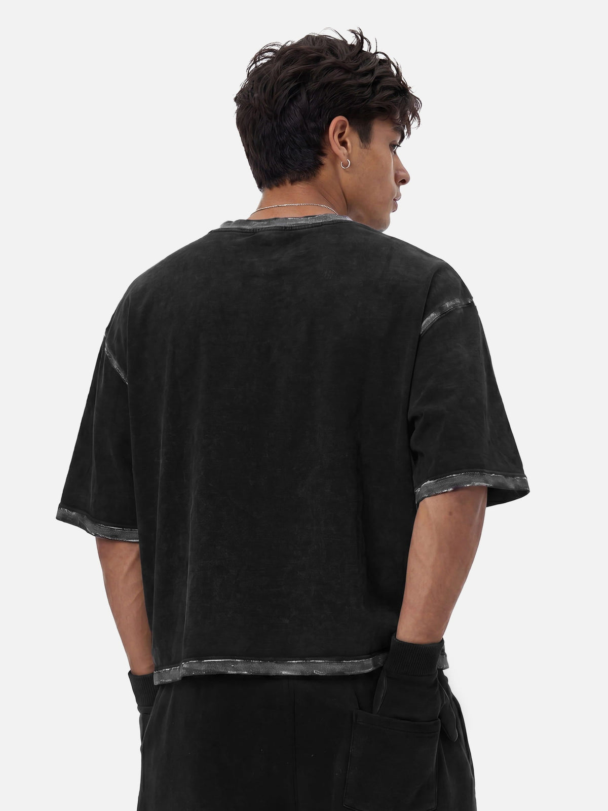 Washed Seam Tee Black - Aelfric Eden