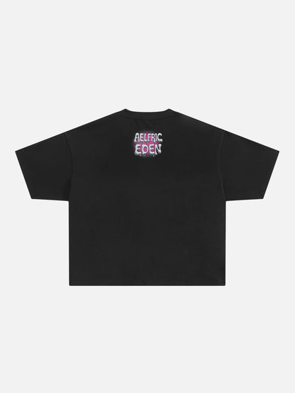 Boxy Heart Grenade Tee Black - Aelfric Eden