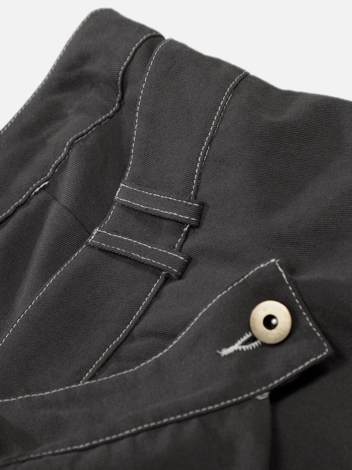 Wrap Panel Baggy Barrel Pants Grey - Aelfric Eden