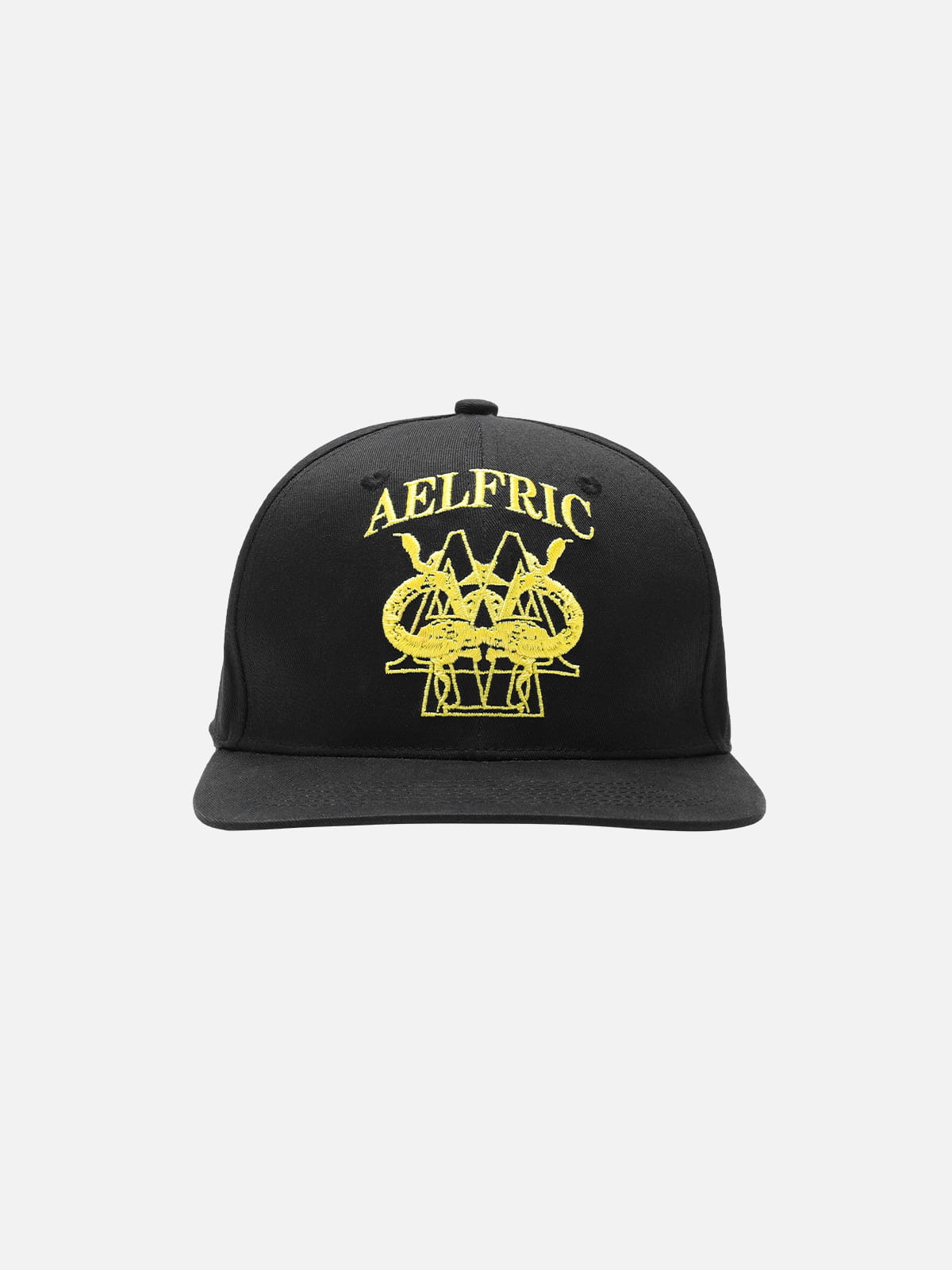 Embroidered Structured Snapback Cap Black - Aelfric Eden