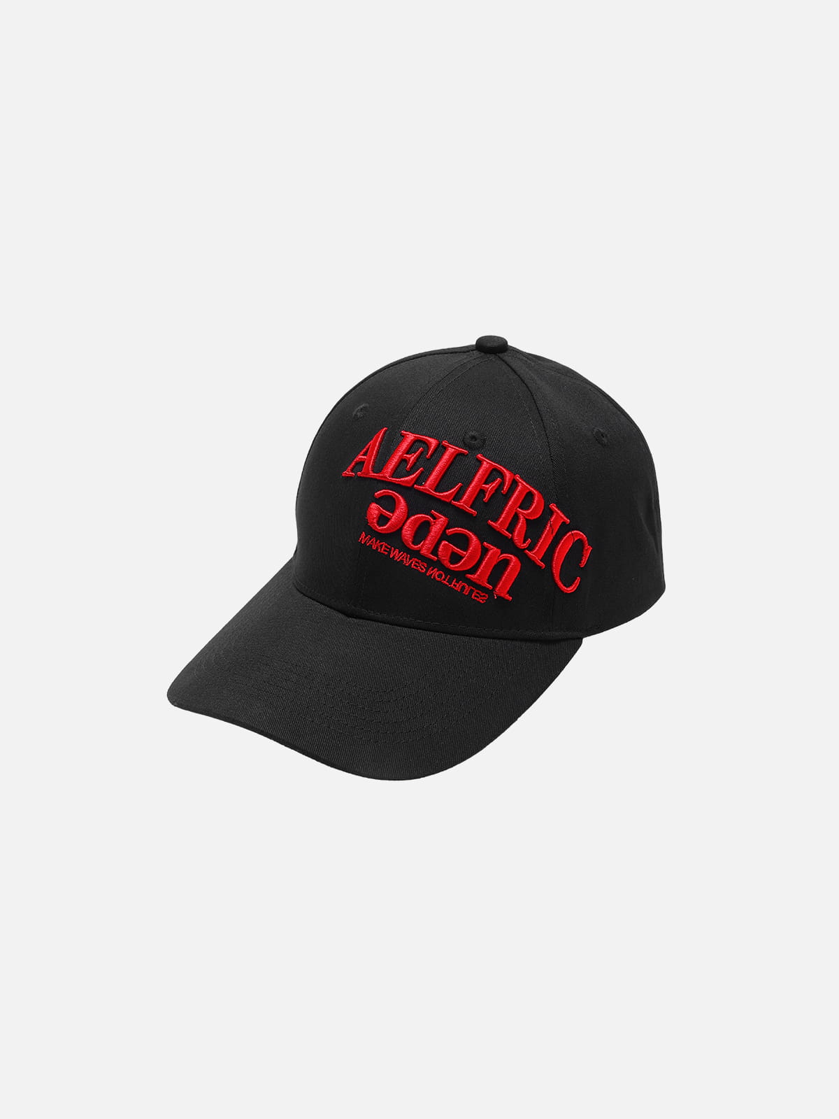 Embroidered Structured Baseball Cap Black - Aelfric Eden