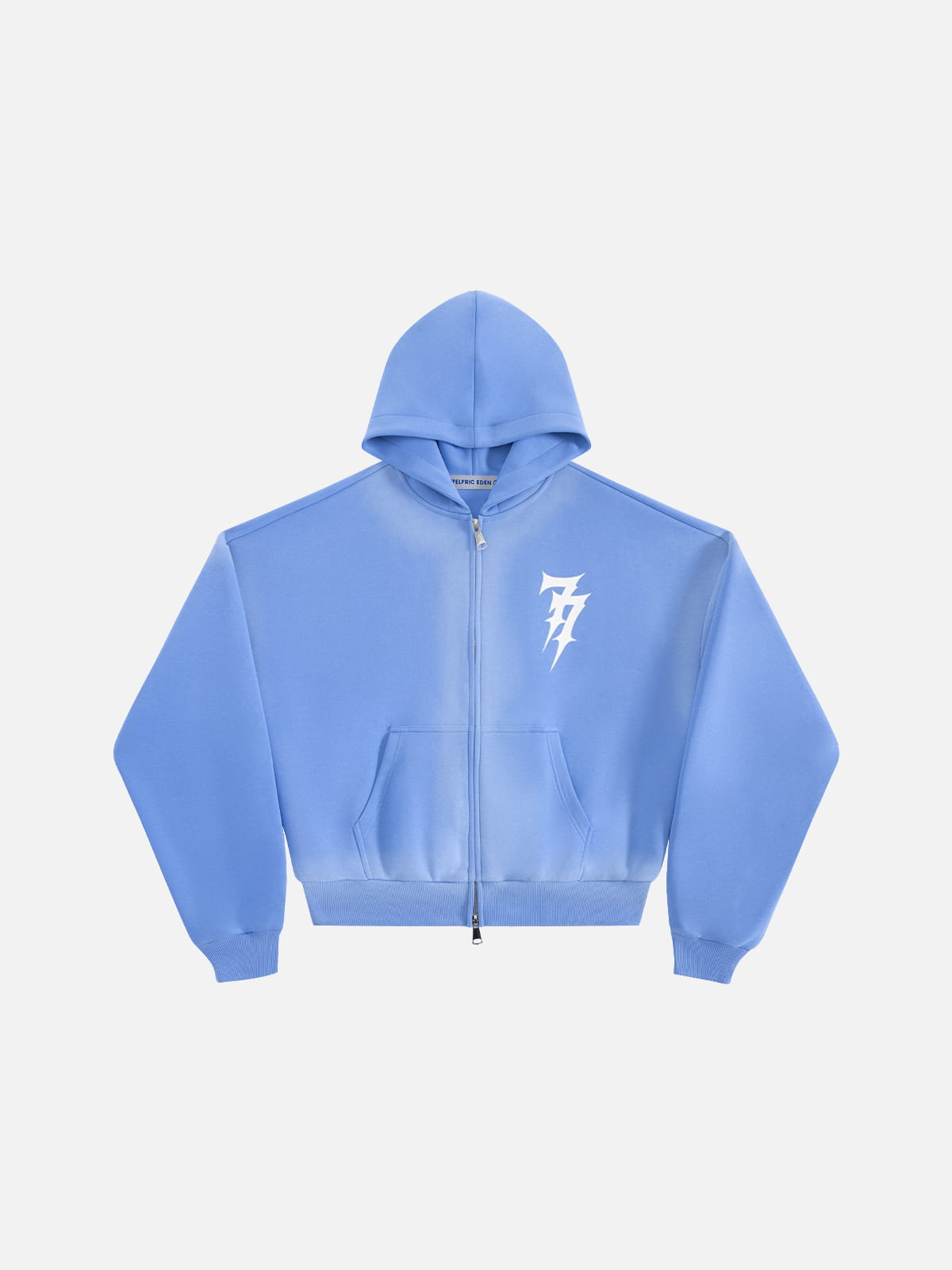 Boxy Washed Zip Up Hoodie Blue - Aelfric Eden