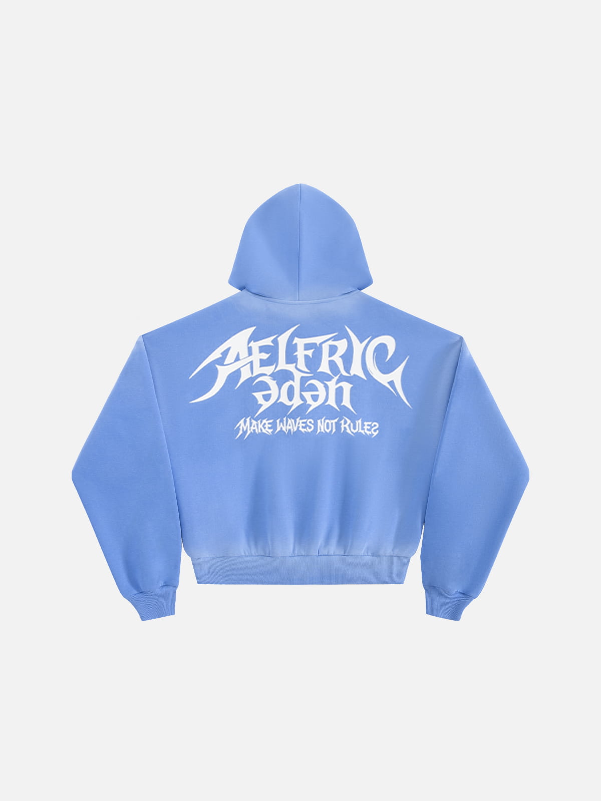 Boxy Washed Zip Up Hoodie Blue - Aelfric Eden