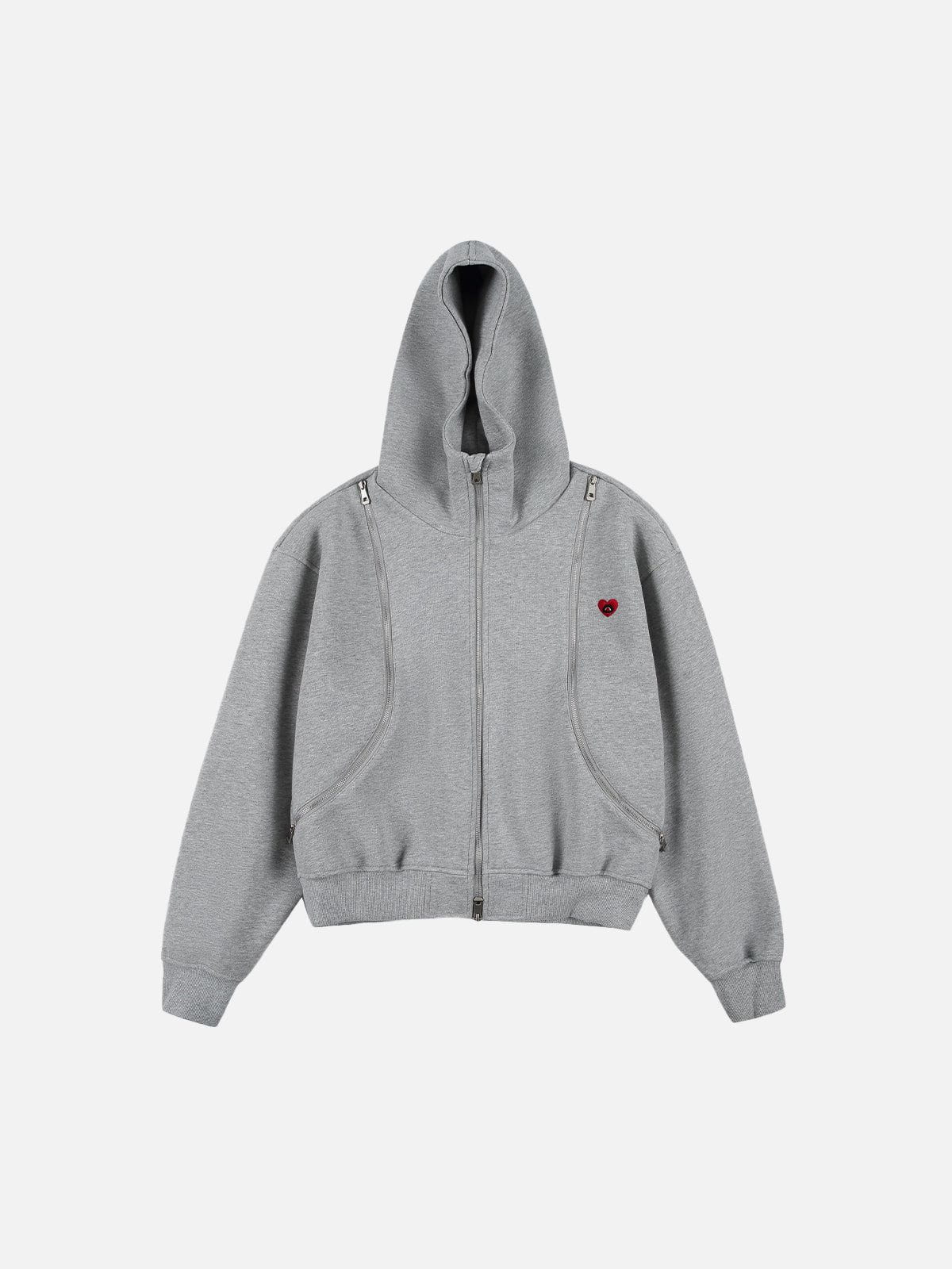 Boxy Zip Up Hoodie Grey - Aelfric Eden