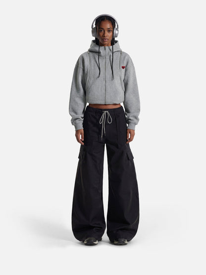 Boxy Zip Up Hoodie Grey - Aelfric Eden