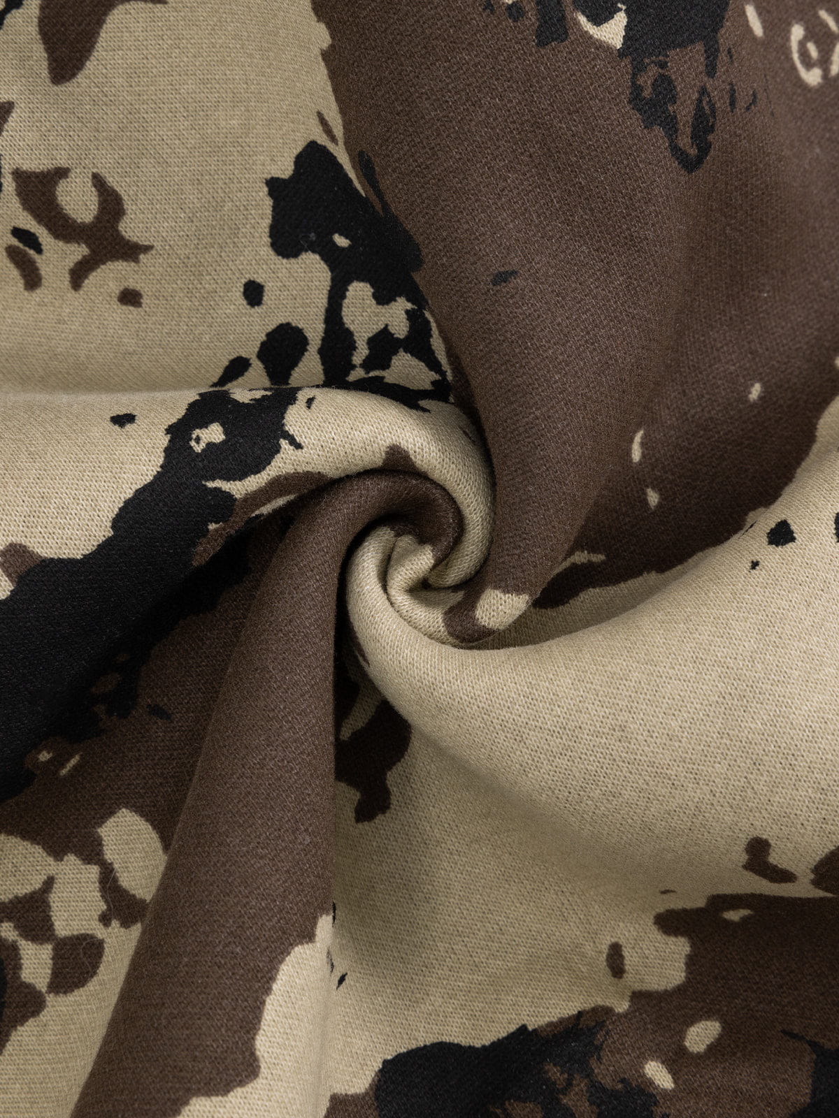 Boxy CAMO Zip Up Hoodie Brown - Aelfric Eden