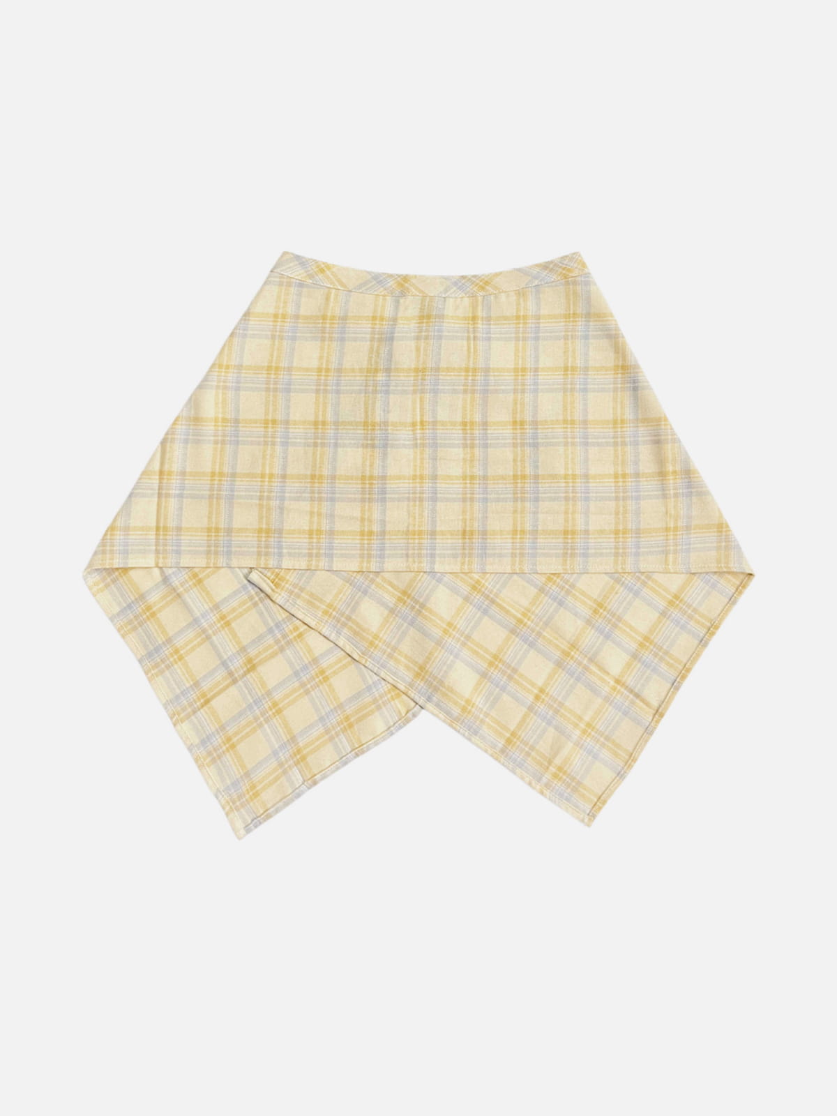 Plaid Tie Waist Apron Yellow - Aelfric Eden